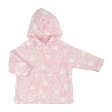 HD114-P: Pink Hearts Coral Hoodie (6m-3y)